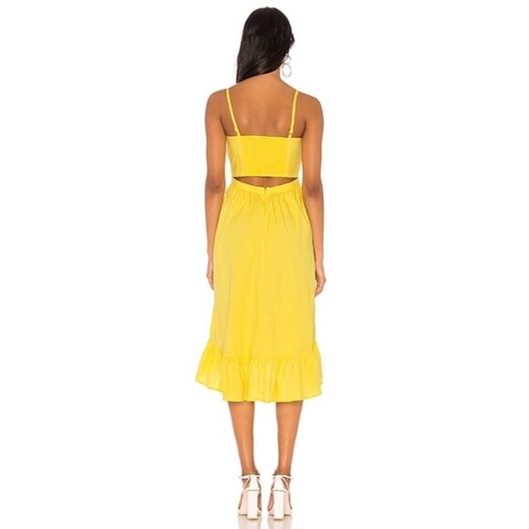 NWT Joie Clorinda Midi Ruffle Dress in Pineapple 0 - Picture 3 of 4